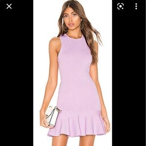 Superdown form fitting lavender mini dress